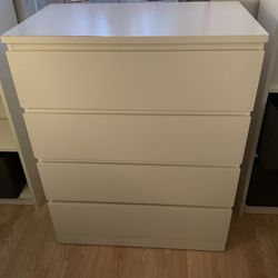 Dresser - White, 4 Drawer Unit - Assembled - $95 Or BEST OFFER