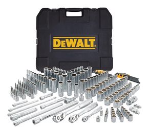 DEWALT 192 Pcs. Mechanics Tool Set, 1/2, 1/4, 3/8 Socket Set, SAE and Metric Socket Wrench Set, Hard Shell Tool Box