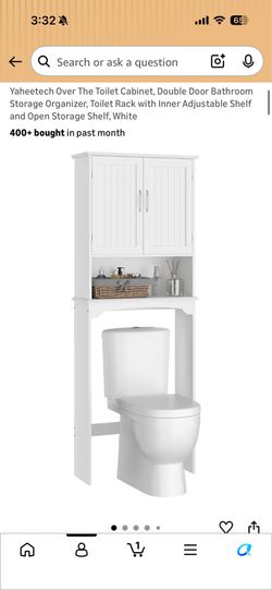 Over toilet cabinet organizer