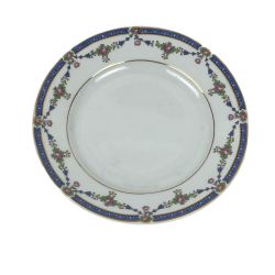 Vintage Salad Plate Germany Blue & Pink Floral