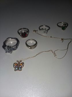 Sterling silver a couple gold items make offers