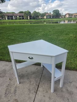 42" Corner desk with two shelves and drawer, computer, office, multi purpose wood furniture