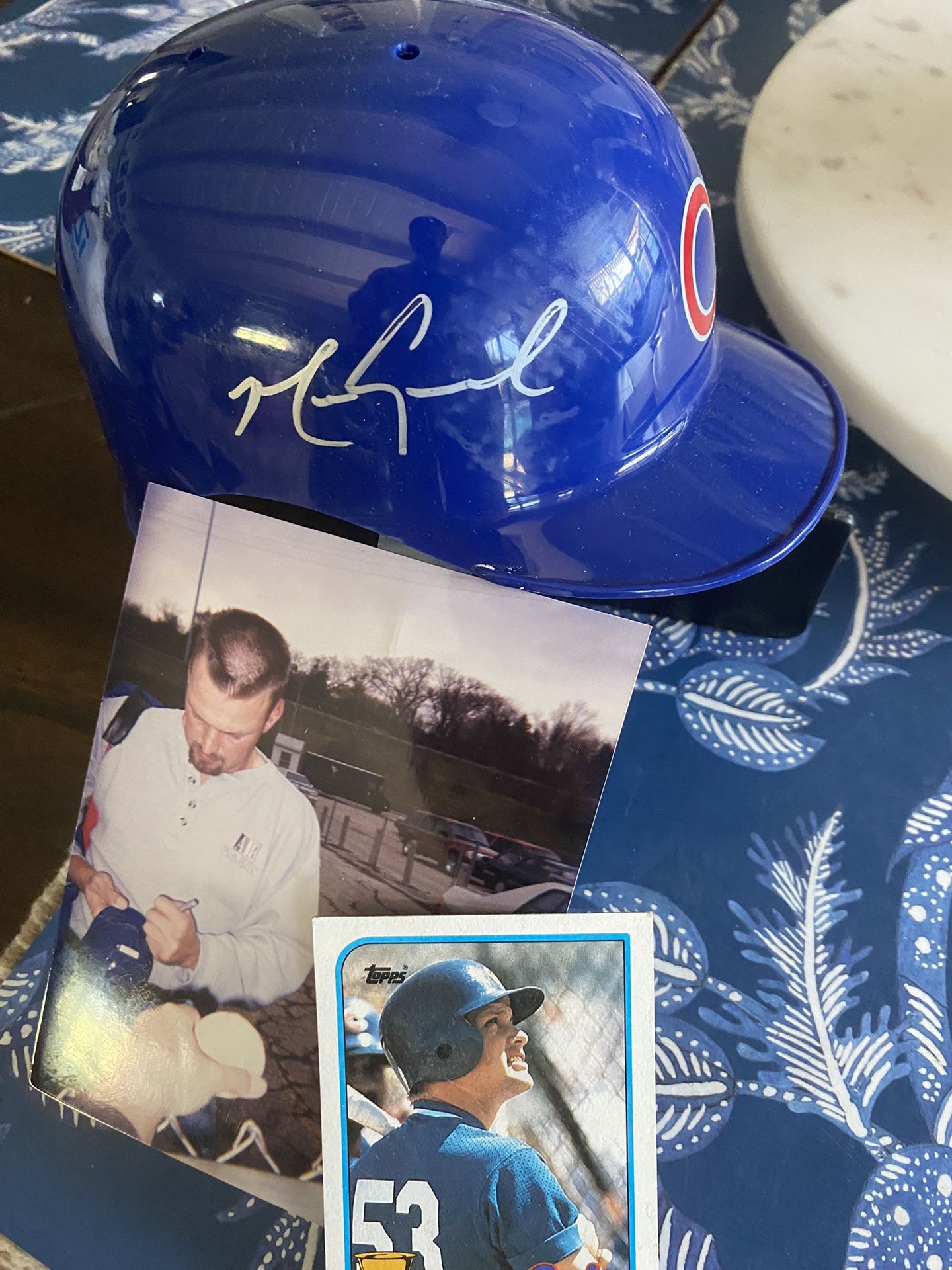 MARK GRACE MLB SIGNED AUTO MINI HELMET BASEBALL