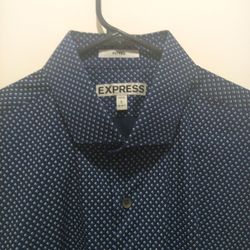 EXPRESS FITTED LONG SLEEVE DRESS SHIRT