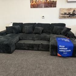 Dark Gray Sectional Pullout Set - Free Delivery Promo 