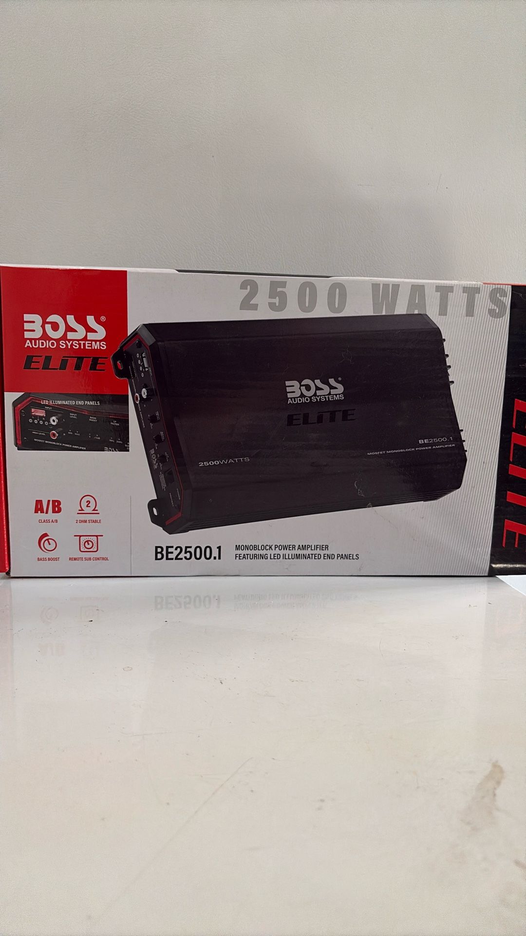 Boss Elite Series 2500 Watts Monoblock Bass Amplifier Comes With Bass Knob Brand New 