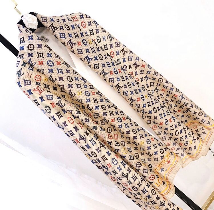 Louis Vuitton monogram silk scarf