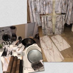 White & Gold Marble Kitchen bundle-Everything in photo is included-swipe to The Right For More Photos
