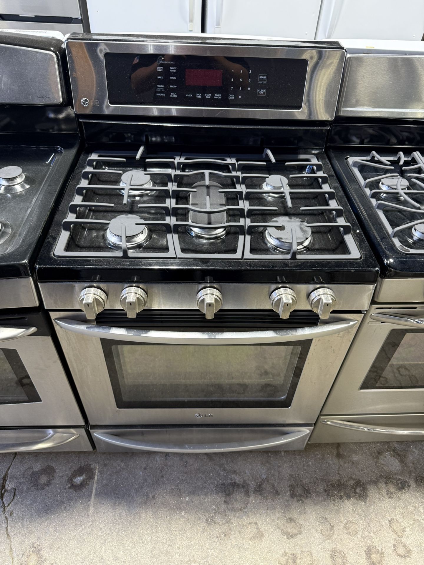 LG Stainless steel 5 burner range stove