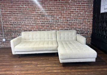 Delivery Available Ivory 2 pc sectional sofa couch