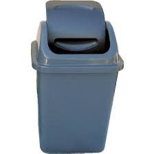 Grey Kitchen Trash Can Large Capacity 24L