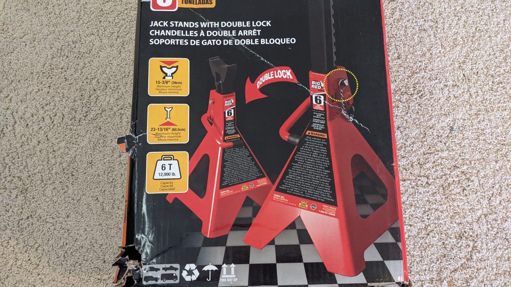 Double-Lock Jack Stands (6-ton)