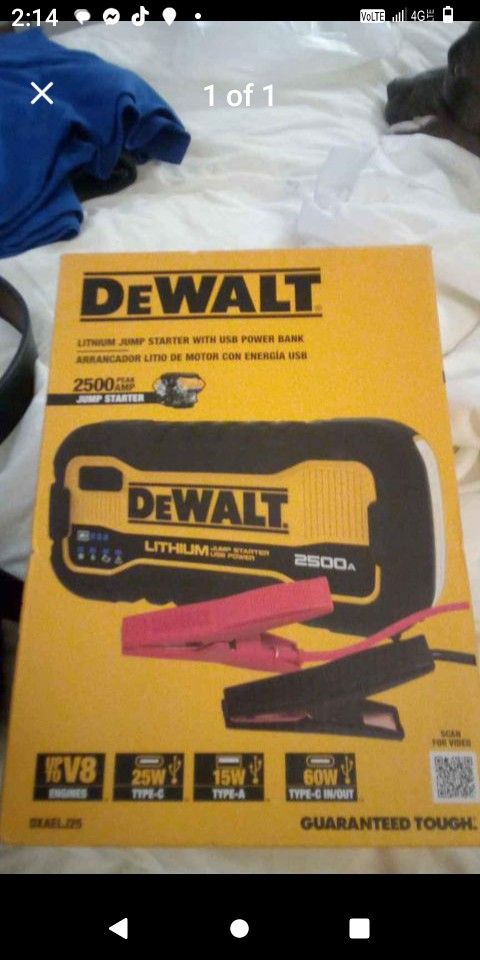 Brand New its around $229.00 DEWALT 2500 pk watts!