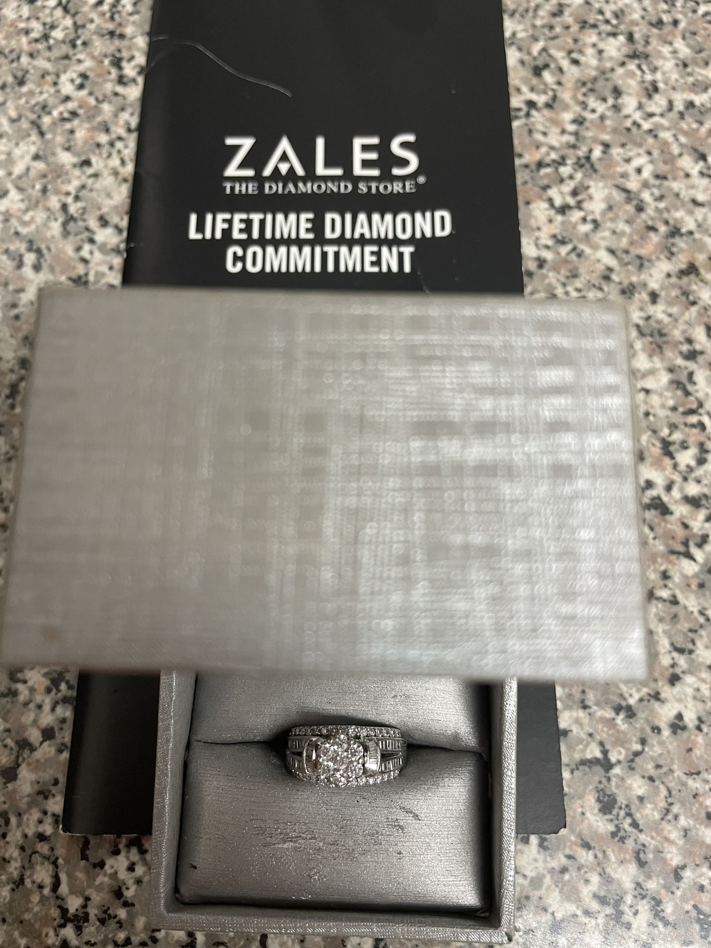Zales Flower Diamond Engagement Ring Sz7 Weddings