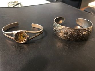 2 silver .925 bracelets 33+21 grams = 54 grams total -sold together for $110 cash Must come to me in Huntington Bch.