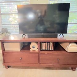 Tv Stand Entertainment Unit Solid Wood