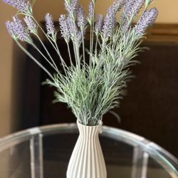 NEW Faux Lavender Flower Vase 