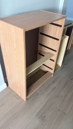 Light Oak Dresser Cabinet Frame with Drawer Slides