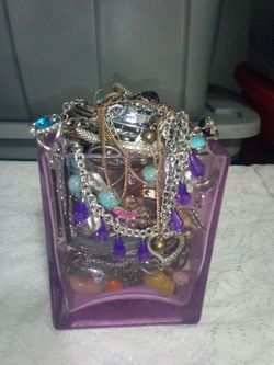 Purple mystery jewelry vase