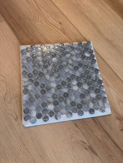 Multi Gray Polished Porcelain Penny Tile Floor and Decor, unopened brand new