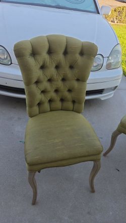 2 silk chairs