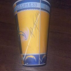 San Diego Chargers Signed Collectable Cup Rare Los Angeles 