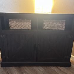 Dark Brown Corner Entertainment Stand