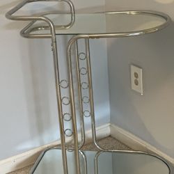 Two Tier Mirrored  Tea Trolly/Tea Cart/Bar Cart/Display Case 