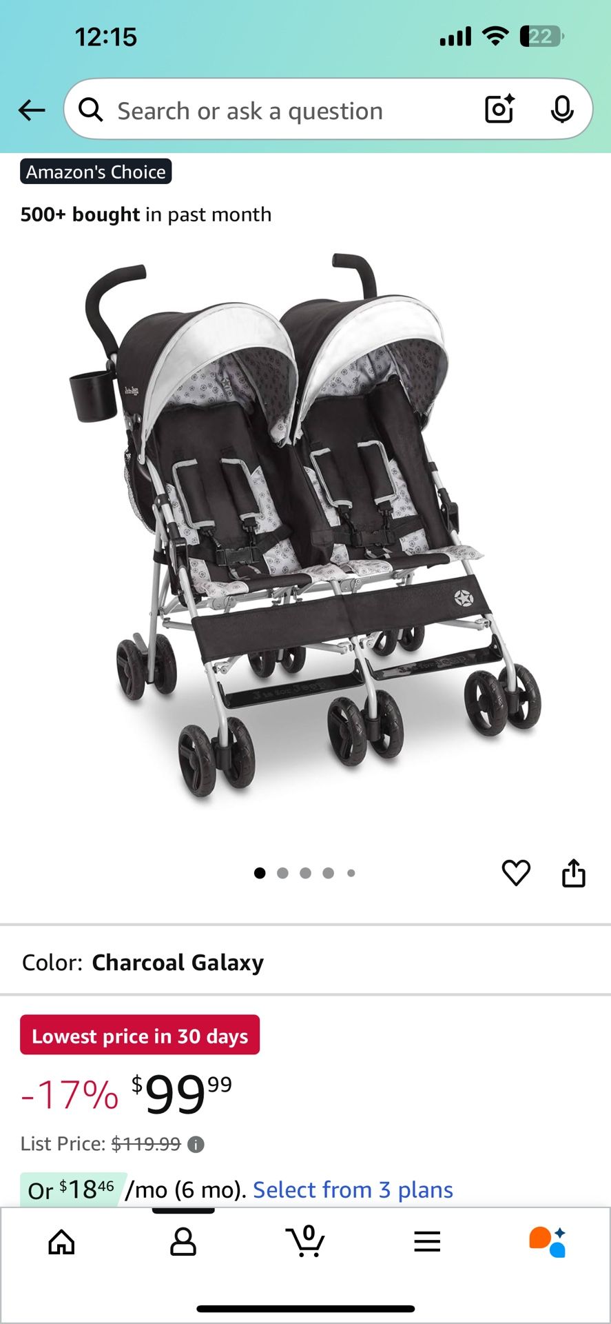 Jeep double stroller