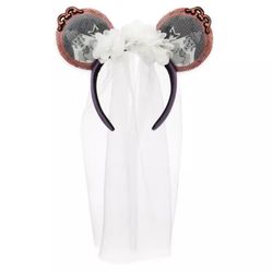 Disney Haunted Mansion The Bride Veil Headband Minnie Ears