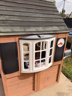 Wooden Kids Outdoor Playhouse