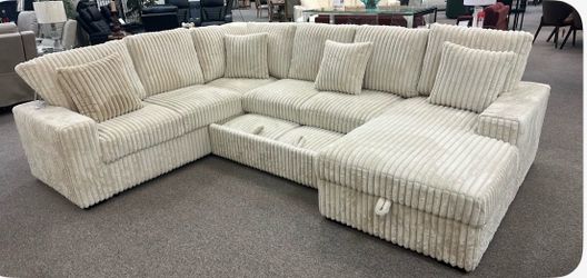 New pull out sleeper sofa with storage and free delivery,