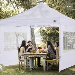 10  x 10 White Tent With Sides