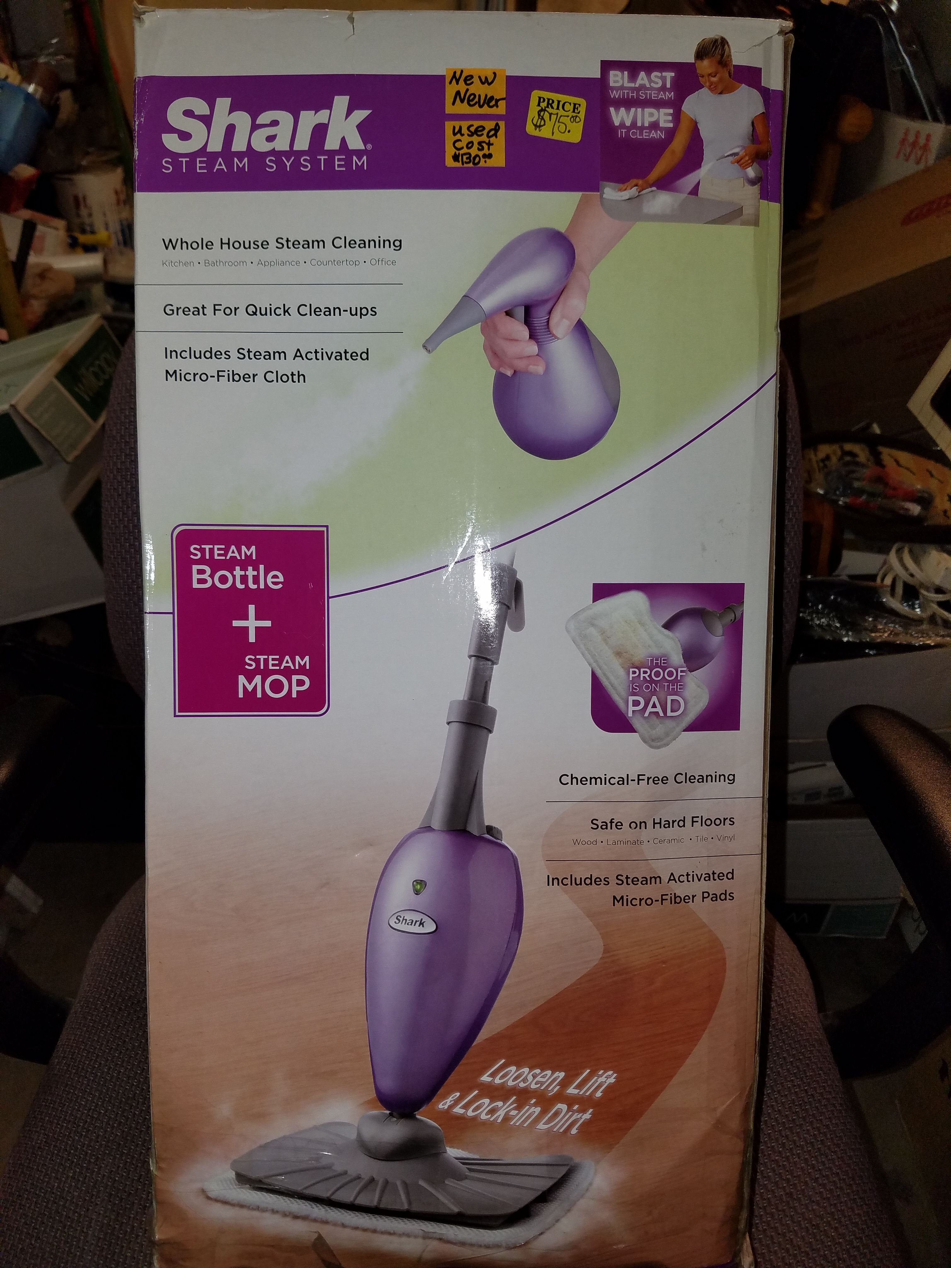 Shark Steam mop and bottle S3101 model # S4100SB