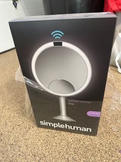 Simple Human Sensor Mirror Trio 3x Magnification 8” Bathroom Mirror New Open Box