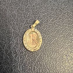 10K Solid Yellow Gold Quinceanera Pendant 15Anos