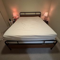 Allewie Full Size Frame/Tulo Memory Foam Mattress/Amazon Basic Box Spring