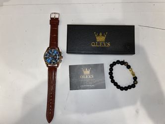 Beautiful Olevs  Watch with Leather Strap 