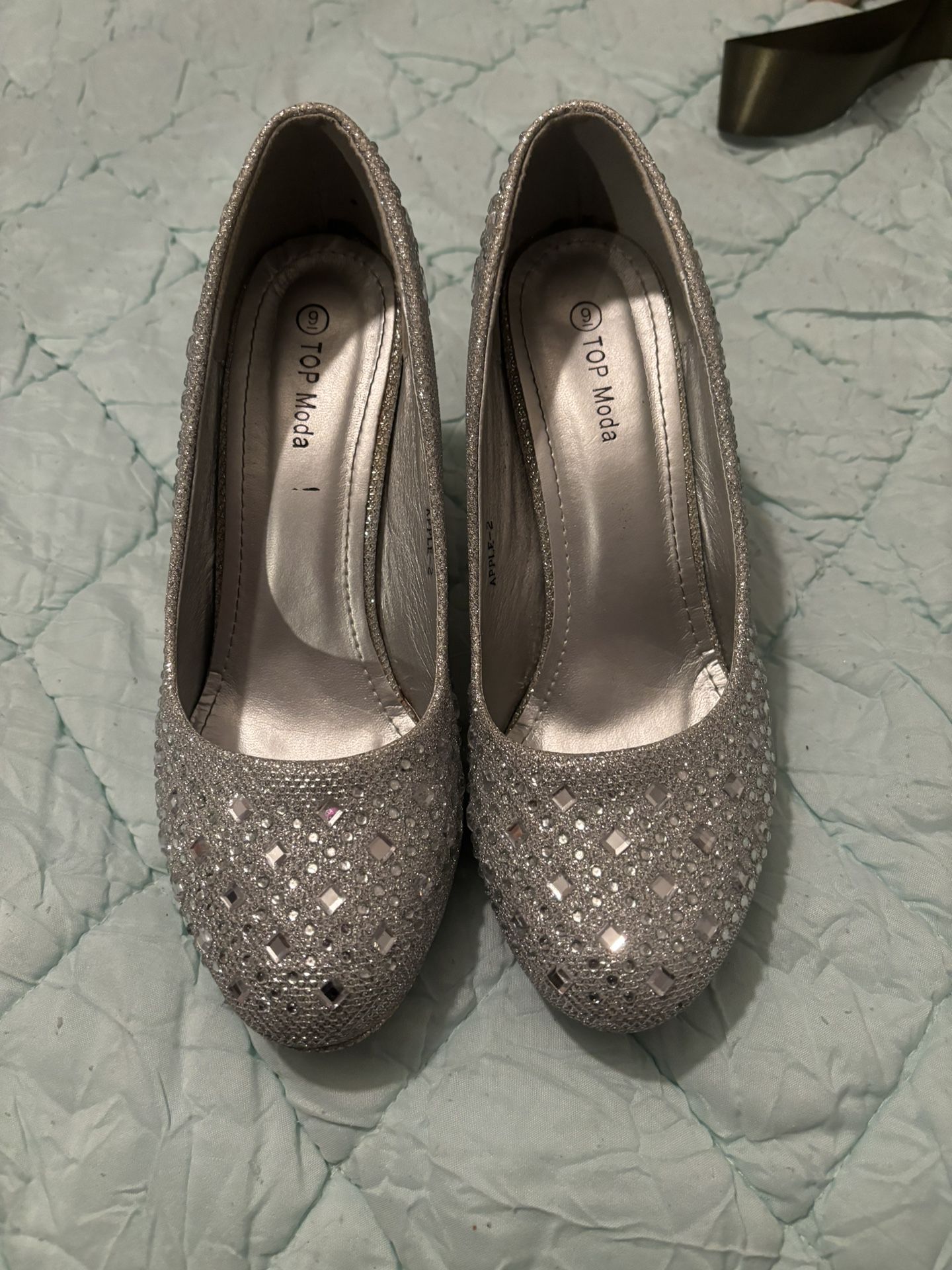 Silver High heels 