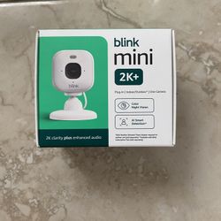 Blink Mini 2K+ plug-in smart security camera. 