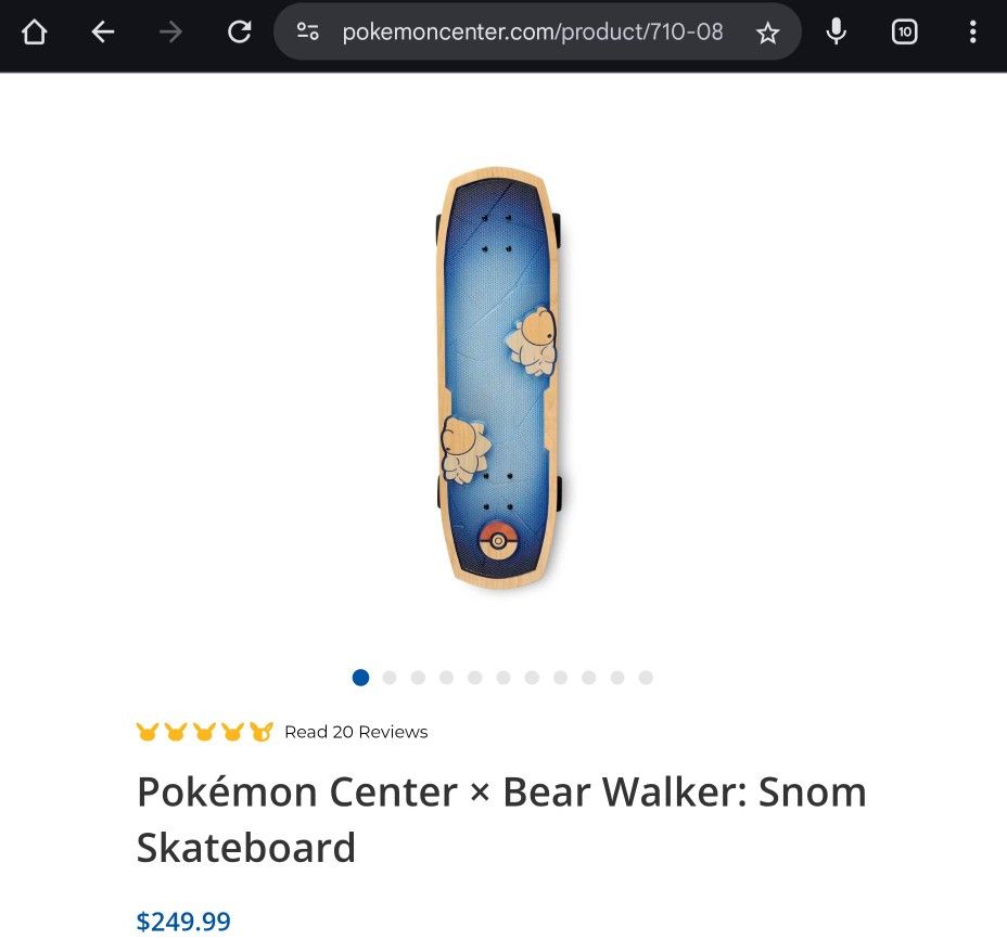 Pokémon Center × Bear Walker: Snom Skateboard
