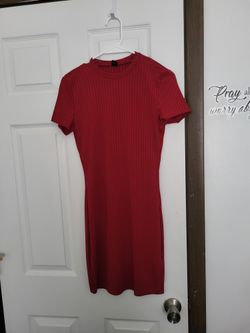 Red Short Sleeve Dress