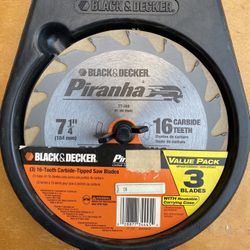 Three (3) 7 1/4” Carbide General Purpose Saw Blade