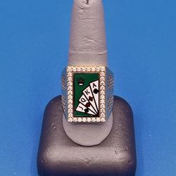 14K Yellow Gold Poker Card Ring 
