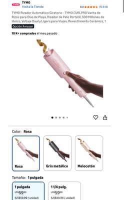 TYMO Automatic Rotating Curling Iron – TYMO CURLPRO Curling Wand for Beach Waves, Portable Hair Curler, 500 Million Negative Ions, Dual Voltage & Ligh