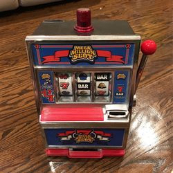 Vtg 2001 Radica Mega Millions Slot Machine Piggy Bank Toy
