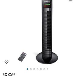 Tower Fan, PARIS RHÔNE Oscillating Quiet Cooling Fan with Remote, Digital Thermostat,12H Timer, 3 Speeds & 4 Modes, Portable Stand Up Floor Bladeless 