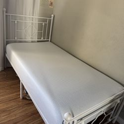 Twin Bed Frame + Mattress – $100 (Fullerton, CA)