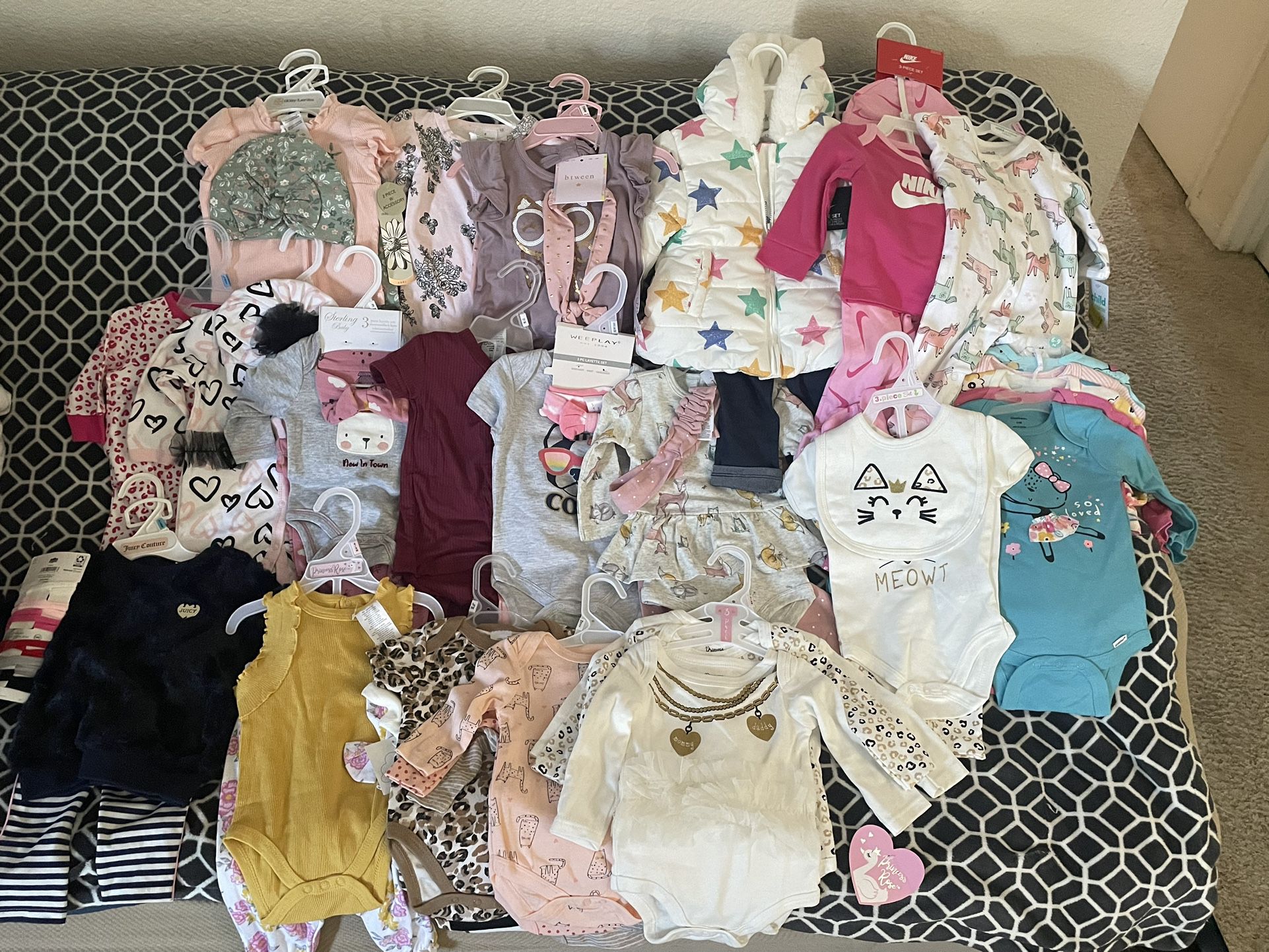 Girl Brand new Baby  Clothes And Seats And Bottles 