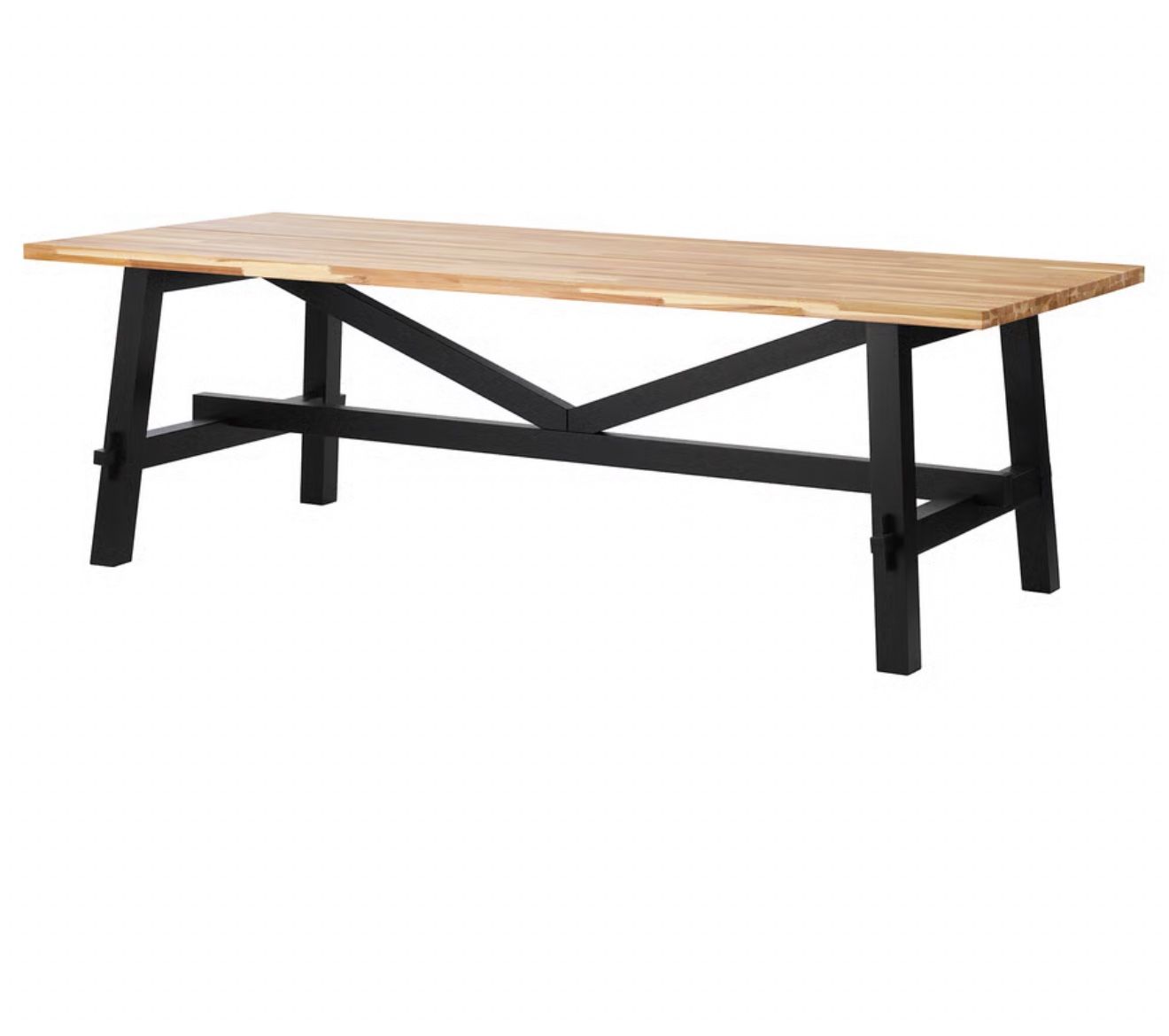 Dining table, acacia/black, 92 1/2x39 3/8 "